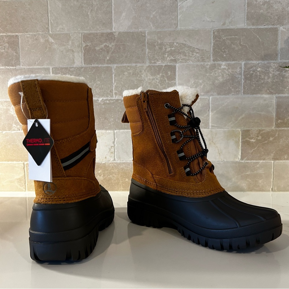 Lands End NWT big girls size 4 Sherpa fleece lined boots - Picture 6 of 14